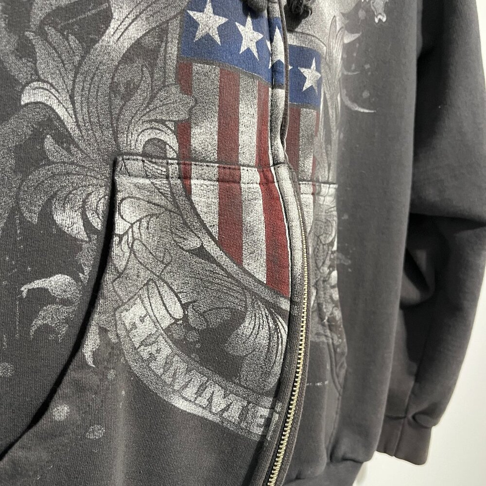 Toby Keith Y2K Hammer Down Full Zip Hoodie S/M Grunge Streetwear Concert Merch - Picture 6 of 10